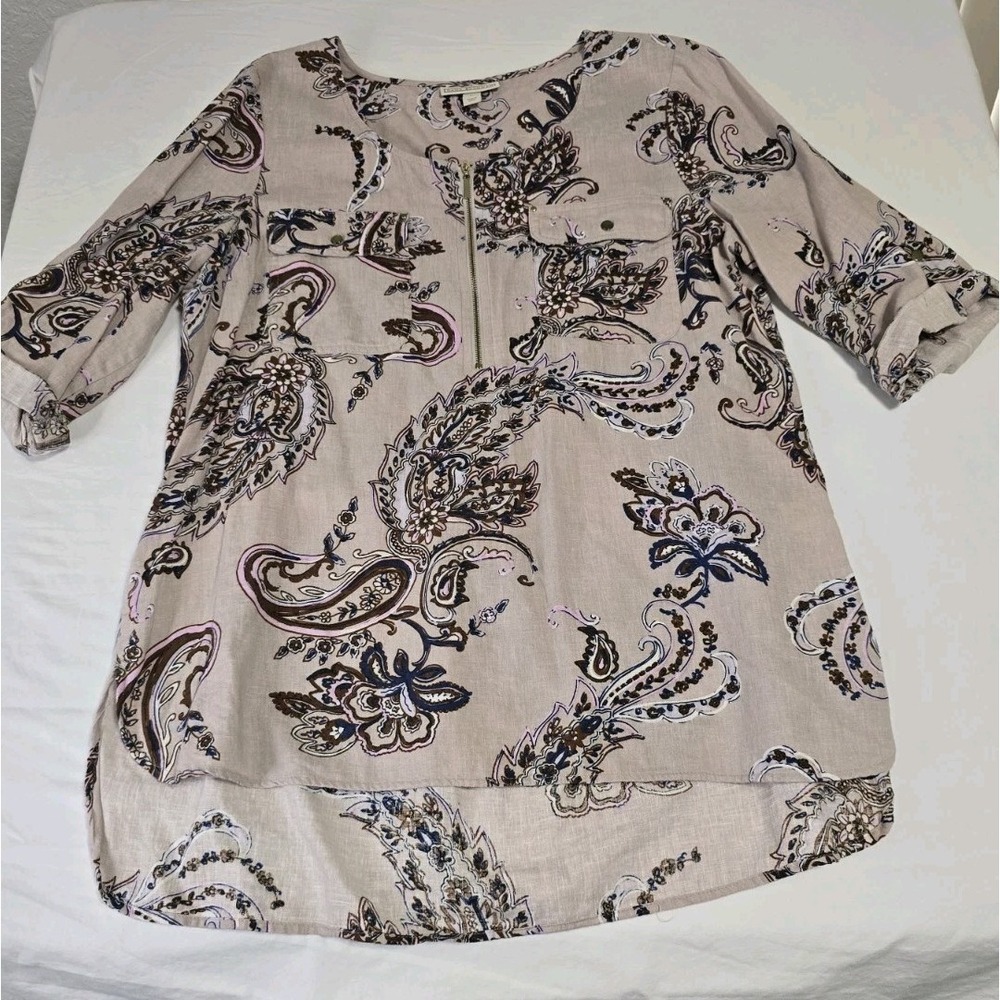Dana Buchman‎ Women's Large Half Sleeve Blouse